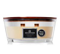 DECO EXPRESS Candele Profumate con 2 Stoppino Scoppiettante Candela Lunga Durata Fino a 50 Ore Decorazioni Casa Idee Regalo (Macaron alla vaniglia)