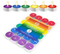 DECO EXPRESS Candele Tealight - Candele Bianche 24/50/100/200 Pezzi Candele Piccole - Candele Lunga Durata 4/8/10 Ore - Lumini Candele Non Profumate (Multi 24/4 Hour)