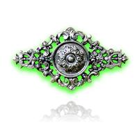 Déco fer Forgé-PALMETTE DECORATION-H 24 cm par 13 cm-Per cancello scorrevole a battente-2 inserti filettati M5 Retro- Uso interno-esterno Garanzia di soddisfazione Comfort Robustezza