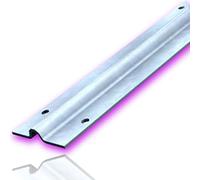Deco Ferro Forge Guida per cancelli scorrevoli, 3000 mm, scanalatura a U da avvitare, spessore 3 mm, acciaio zincato; ruota a rulli gola a U cancelli esterni in ferro alluminio pvc porte