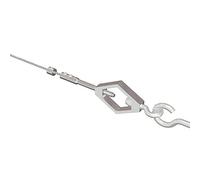 Deco Flair 91010004-0512 Forma di Diamante Tension Set con 5 m Corda, nichelato in Metallo per Installazione di nicchia