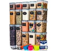 Deco haus Contenitori Ermetici per Alimenti - Contenitori Ermetici Alimentari Plastica con Coperchio per Alimenti Set - Barattoli di Plastica Non BPA - Usi in Cucina - Set di 18