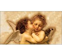 Deco Italia Quadro su Tela I Putti di Bouguereau - Il Primo Bacio | 143 x 77 cm