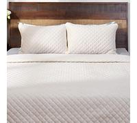 Deco Mex JS0559240W - Set di 3 coperture Alegra, 240 x 260 cm, 50 x 70 cm, colore: Crema