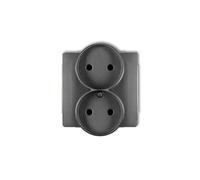 DECO presa doppia b/u grafite 11DGPR-2p