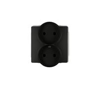 DECO Presa doppia B/U nero opaco 12DGPR-2p