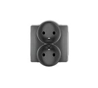 DECO Presa doppia con/e grafite 11DGPR-2zp