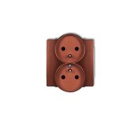 DECO Presa doppia con/u marrone metallizzato 9DGPR-2zp