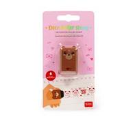 Deco Roller Stamp - Decorative Roller Stamp - Teddy Bear - Red Ink