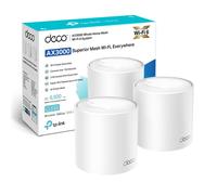 TP-Link Deco X50 Pro Mesh WiFi 6 AX3000Mbps Dual Band, Copertura fino a 600m², 2 Porte 2.5G, Connetti più di 150 Dispositivi, 4 Stream, OFDMA, MU-MIMO, WPA3, HomeShield, 3pz