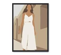 DECOALMA Quadro decorativo per soggiorno, 40 x 30 x 2 cm, 650 g, 1 pezzo, verticale, rettangolare, Summer Vibes, decorazione della casa, cornice in MDF nero