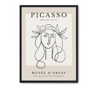 DECOALMA Quadro decorativo per soggiorno, 70 x 50 x 2 cm, 1,61 kg, 1 pezzo, verticale, rettangolare, guerra e pace, decorazione da parete, cornice MDF nera
