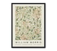 DECOALMA Quadro decorativo per soggiorno, 70 x 50 x 2 cm, poster Art Nouveau con cornice in MDF nero, design William Morris, multicolore, montaggio a parete