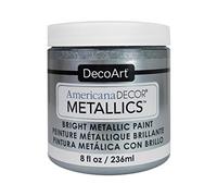 Decoart Décor Metallic Barattolo di Vernice, Acrilico, Argento, 7 x 7 x 8 cm