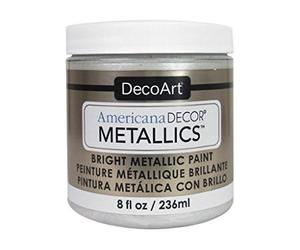 Decoart Décor Metallic Barattolo di Vernice, Acrilico, Perla, 7 x 7 x 8 cm