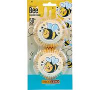DECOCINO Pirottini per muffin api, 50 pezzi, decorazione per muffin, decorazione per cupcake, decorazione per pirottini per cupcake, ottima decorazione per compleanni e feste in giardino