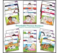 Decodable Fluency Builders Phonics Readers Gr. K Consonants and Short Vowels - 24 Titles