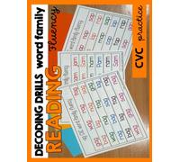 Decodable Reading Practice: for CVC Words| CVC Decodable Reading Word Family Drills| 8.5x11 inches, 30 Pages| For Kindergarten & First Grade Readers| For Teachers, Homeschooling & Parents