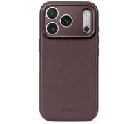 DECODED Cover in pelle ECCO per iPhone 18 Pro / 17 Pro, Marrone cioccolato | Compatibile con MagSafe, pelle pieno fiore ECCO che sviluppa una patina, anticaduta fino a 1,2 m, tasti in metallo