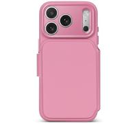 DECODED Cover portafoglio in silicone iPhone 18 Pro / 17 Pro, Quarzo rosa | Compatibile con MagSafe, portafoglio staccabile per 3 carte, silicone testurizzato effetto pelle, anticaduta fino a 1,2 m