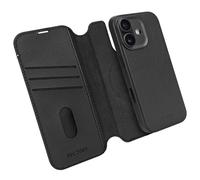 DECODED Custodia in pelle 2 in 1 per iPhone 17, a portafoglio staccabile, in pelle premium ECCO, compatibile con MagSafe, protezione anti-urti, resistente ai graffi, bottoni metallici, nero