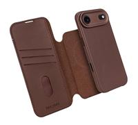 DECODED Custodia in pelle 2 in 1 per iPhone 17 Air, portafoglio rimovibile, pelle ECCO di alta qualità, adatta per Magsafe, protezione dalle cadute, antigraffio, pulsanti in metallo, marrone