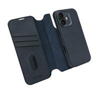 DECODED Custodia in pelle 2 in 1 per iPhone 17, portafoglio staccabile, in pelle ECCO di alta qualità, compatibile con Magsafe, protezione dalle cadute, antigraffio, pulsanti in metallo, blu