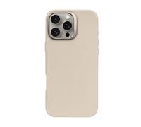 DECODED Custodia in pelle per iPhone 16 Pro Max, compatibile con MagSafe, vera pelle ECCO di alta qualità, cover protettiva integrale, bordi rialzati per proteggere lo schermo e la fotocamera, beige