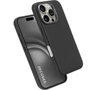 DECODED Custodia in pelle per iPhone 16 Pro, compatibile con MagSafe, vera pelle ECCO di alta qualità, custodia protettiva integrale, bordi rialzati per proteggere lo schermo e la fotocamera, nero