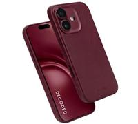 DECODED Custodia in pelle per iPhone 17 Premium ECCO in pelle, compatibile MagSafe, anello per fotocamera protetto, pulsante di azione in vetro, protezione contro cadute da 1,2 metri, antigraffio