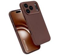 DECODED Custodia in Pelle per iPhone 17 Pro, Pelle Premium ECCO, Compatibile con Magsafe, Protezione Fotocamera Protetta, Pulsante Action in Vetro, Antigraffio, Marrone