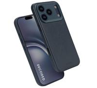 DECODED Custodia in Pelle per iPhone 17 Pro, Pelle Premium ECCO, Compatibile con Magsafe, Protezione Fotocamera Protetta, Pulsante Action in Vetro, Antigraffio, Blu