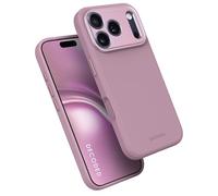 DECODED Custodia in Silicone per iPhone 17, Premium Soft-Touch, Rivestimento Antibatterico, Compatibile con MagSafe, Protezione da Cadute, Resistente ai Graffi, Bottoni in Metallo, Rosa