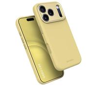 DECODED Custodia in Silicone per iPhone 17 Pro Max, Premium Soft-Touch, Rivestimento Antibatterico, Compatibile con MagSafe, Protezione da Cadute, Resistente ai Graffi, Bottoni in Metallo, Giallo