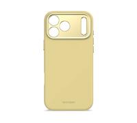 DECODED Custodia in Silicone per iPhone 17 Pro Max, Premium Soft-Touch, Rivestimento Antibatterico, Compatibile con MagSafe, Protezione da Cadute, Resistente ai Graffi, Bottoni in Metallo, Giallo