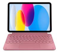 DECODED Tastiera magnetica con trackpad e retroilluminata, custodia per tastiera Bluetooth, adatta per iPad 11" (10° generazione, 2022), 11" (A16, 2025), ricaricabile tramite USB-C, rosa