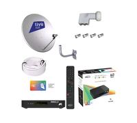 DECODER COMBO AX3 HD 4K ULTRA TIVÙSAT + PARABOLA 80CM +LNB +CAVO 20MT+SUPPORTO