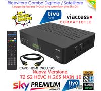 DECODER COMBO HD PER MEDIASET PREMIUM, TivùSat E ZDF EVO 3.1 USB TIVUSAT H265
