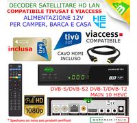 Decoder Combo Tivusat HD Con Scheda Tessera Tv Sat Satellitare Terrestre Dvb-T2