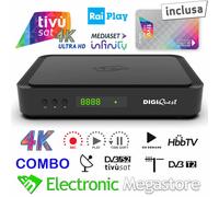 Decoder Combo 4K Tivusat Satellitare Terrestre DVB-S2 DVB T2 TV Sat Tvsat scheda