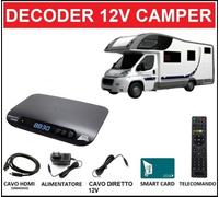 Decoder Digitale Satellitare HD Per Camper 12 Volt Tivusat Con Scheda Smart Card