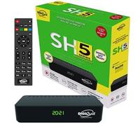 Decoder Digitale Terrestre 2025, DVB-T2, Digiquest SH5 HEVC H.265 10bit Full HD FTA, Sintonizzatore TDT HD, USB, HDMI, SCART, Ethernet LAN RJ-45, Telecomando, Plastica, TV Sat Decoder
