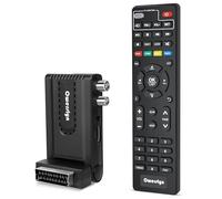 Decoder Digitale Terrestre 2025, OWERSLYN Decoder DVB-T2 HD 1080P H265 HEVC Main 10 Bit, HDMI CEC TV Stick Supporto Uscita HDMI/Scart e USB Multimediale/PVR Recorder/Telecomando 2in 1 (M4)