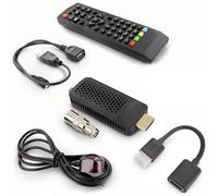Decoder Digitale Terrestre DVB-T2 H.265 HEVC 10 Bit HDMI Stick TV, Mini Ricevitore Formato Pocket USB, Telecomando Universale 2 in 1