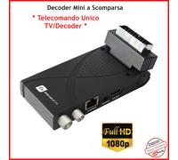 Decoder Digitale Terrestre dvb-t2 SCART Mini Stick Telecomando Unico hdmi usb