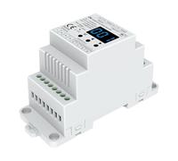 Decoder DMX512 RDM 4 Canali a Tensione Costante, Bianco Da Guida DIN, 12V 24V 36V 48V, 4X5A, PWM 250-32000Hz, per Strisce LED Monocolore CCT RGB RGBW