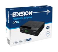 Decoder DVB-S2 HD EDISION PROTON S2 plus Ricevitore Digitale Satellitare DVB-S2, Supporto Unicable, Supporto USB WiFi, LAN, HDMI, SCART, SPDIF, USB, IR, lettore di schede, Telecomando Universale 2in1
