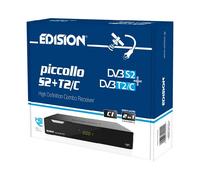 Decoder Edision Piccollo Combo DVB-S2/T2 HEVC H265 FHD Configuato Tivu Sat