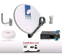 DECODER HD + PARABOLA 40CM + LNB+20 MT CAVO + SUPPORTO