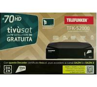 DECODER HD SATELLITARE TIVÙSAT TESSERA INCLUSA TELEFUNKEN TFK-S2000